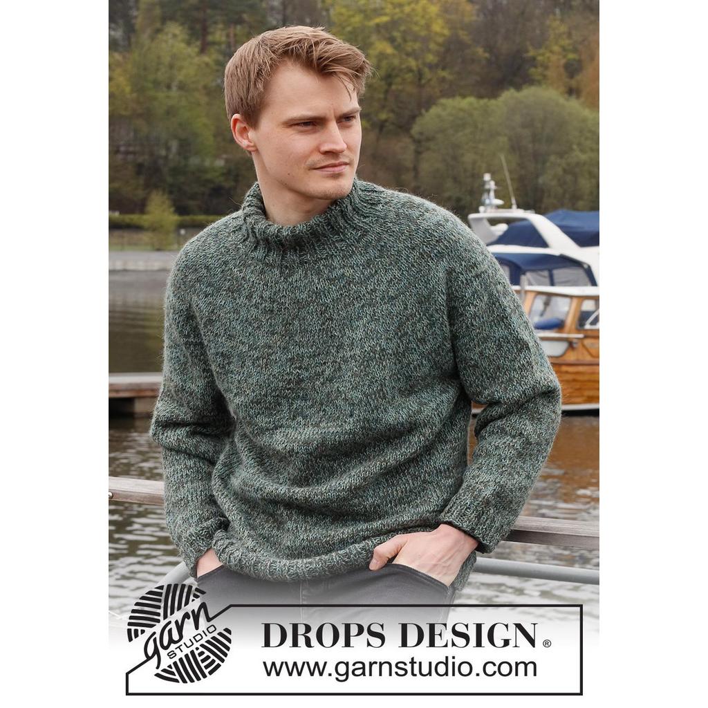 Lucky Wish Herrenpullover Strickanleitung - Drops Design (PDF)