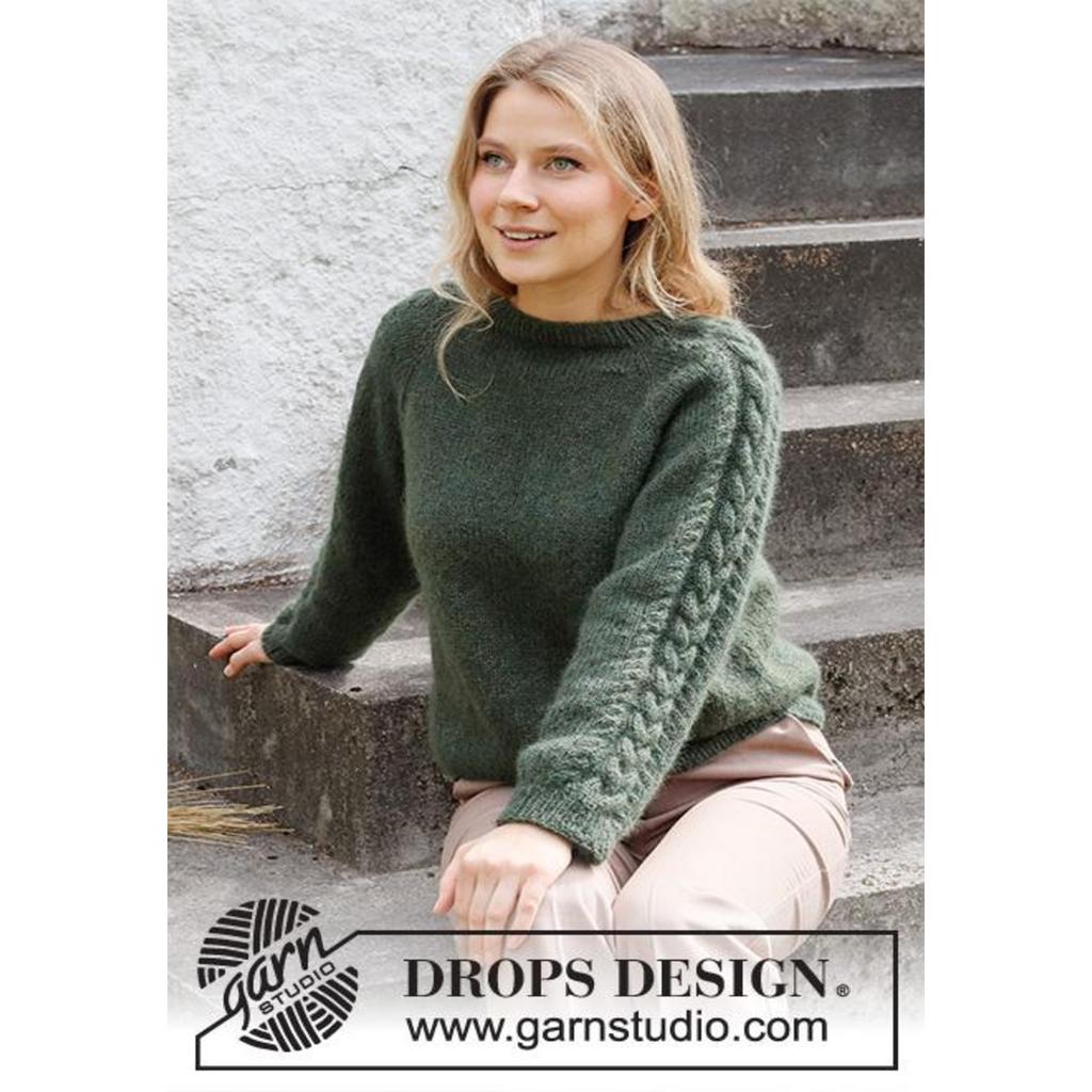Deep Woods Sweater Strickanleitung - Drops Design (PDF)