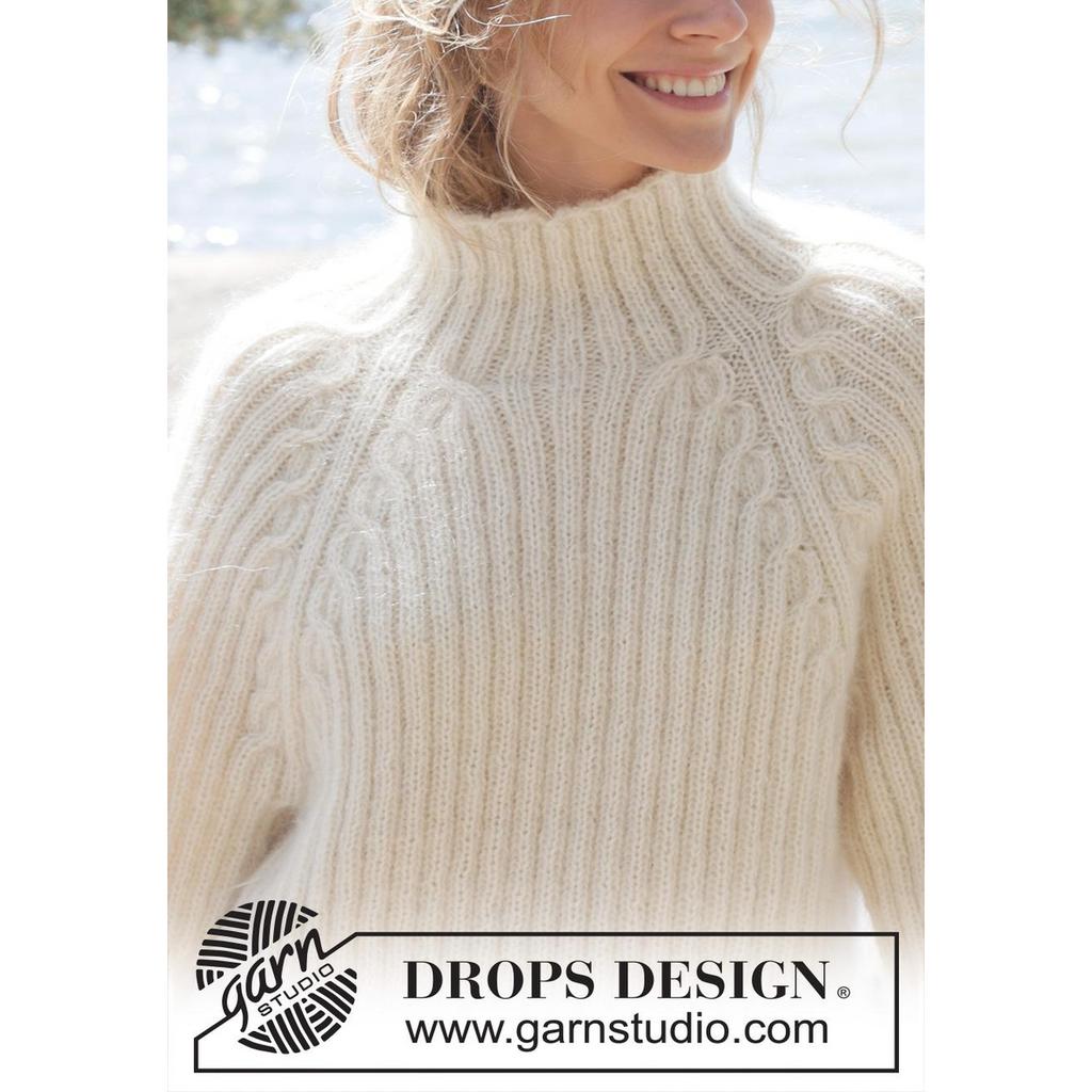White Heron Pullover Strickanleitung - Drops Design (PDF) bei bei Lieblingsgarn
