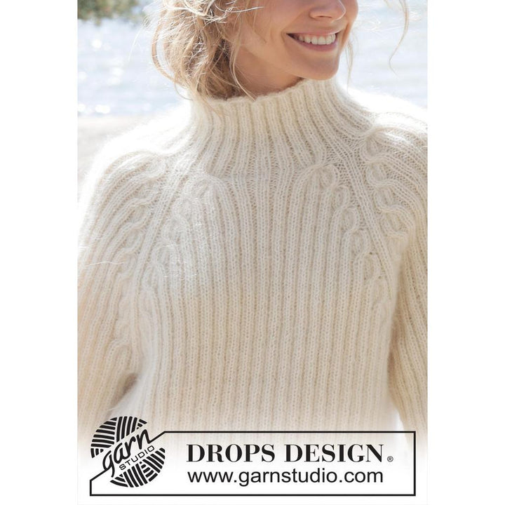 White Heron Pullover Strickanleitung - Drops Design (PDF) bei bei Lieblingsgarn