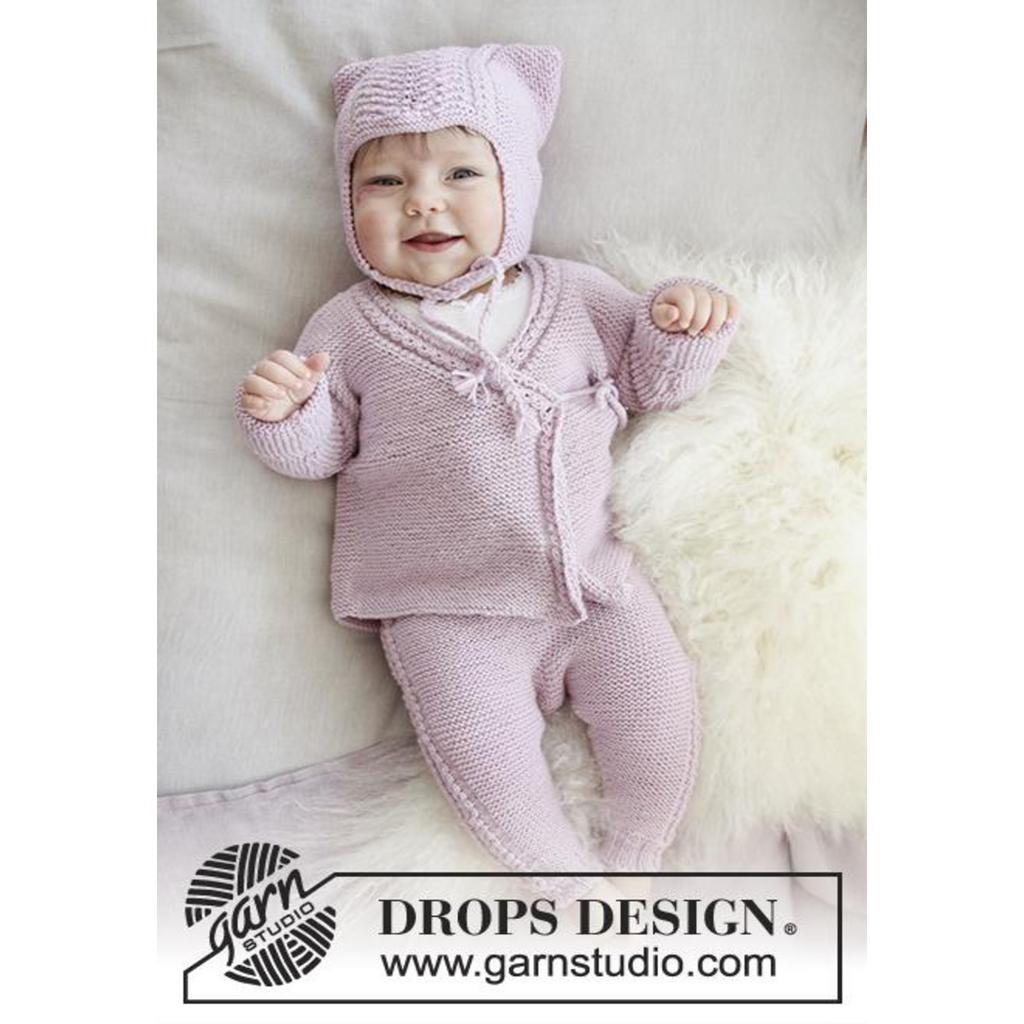Hello Kitten Baby-Set Strickanleitung - Drops Design (PDF) bei bei Lieblingsgarn