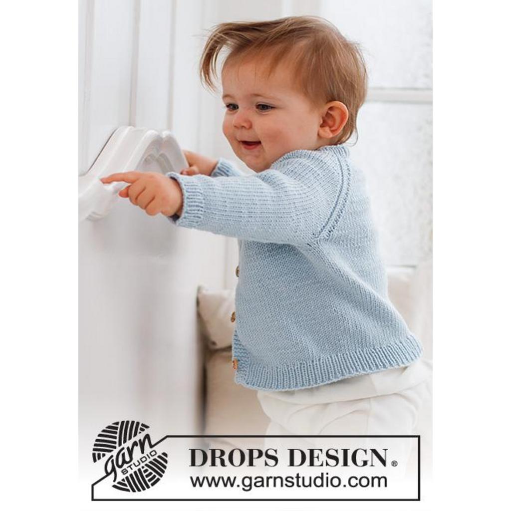 Baby Cardigan Dream in Blue Strickanleitung - Drops Design (PDF) bei Lieblingsgarn
