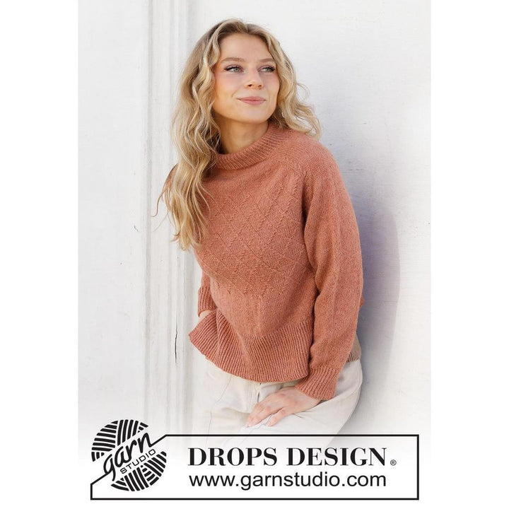 Pullover mit Zopfmuster und Sattelschulter Strickanleitung - Drops Design (PDF) bei bei Lieblingsgarn