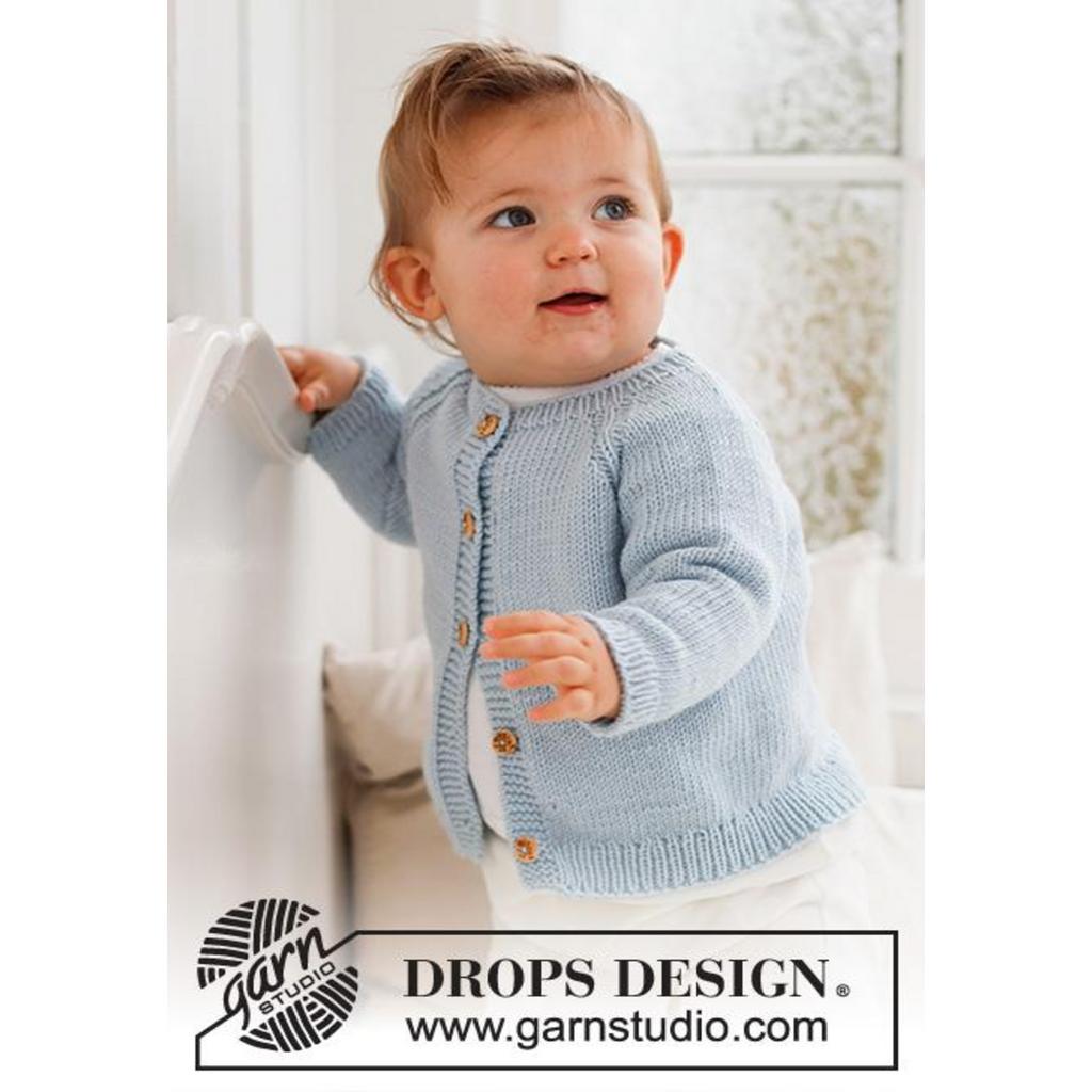 Baby Cardigan Dream in Blue Strickanleitung - Drops Design (PDF) bei Lieblingsgarn