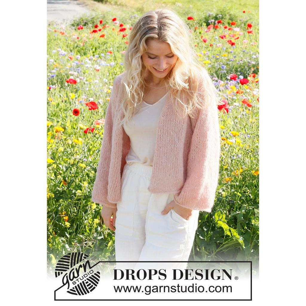 Cherished Moments Strickjacke mit V-Ausschnitt Strickanleitung - Drops Design (PDF) bei bei bei Lieblingsgarn