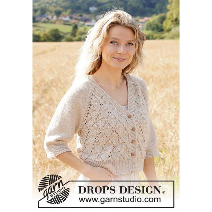 Sand Diamond Cardigan Strickanleitung - Drops Design (PDF) bei bei Lieblingsgarn