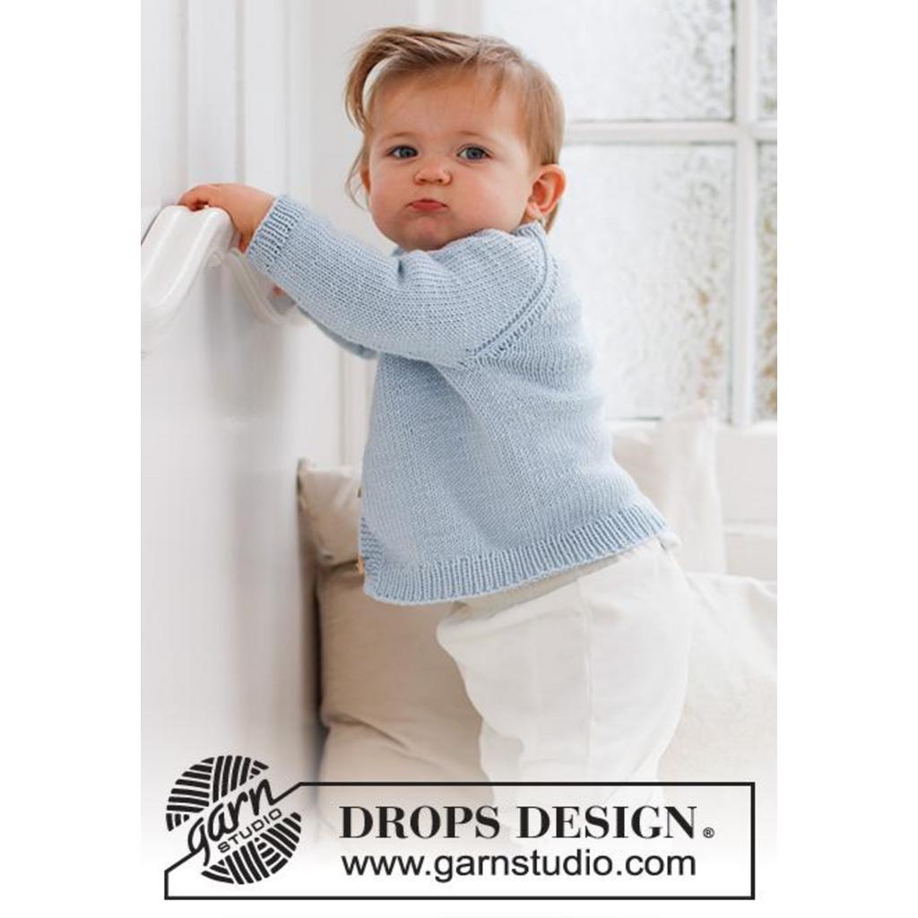 Baby Cardigan Dream in Blue Strickanleitung - Drops Design (PDF) bei Lieblingsgarn