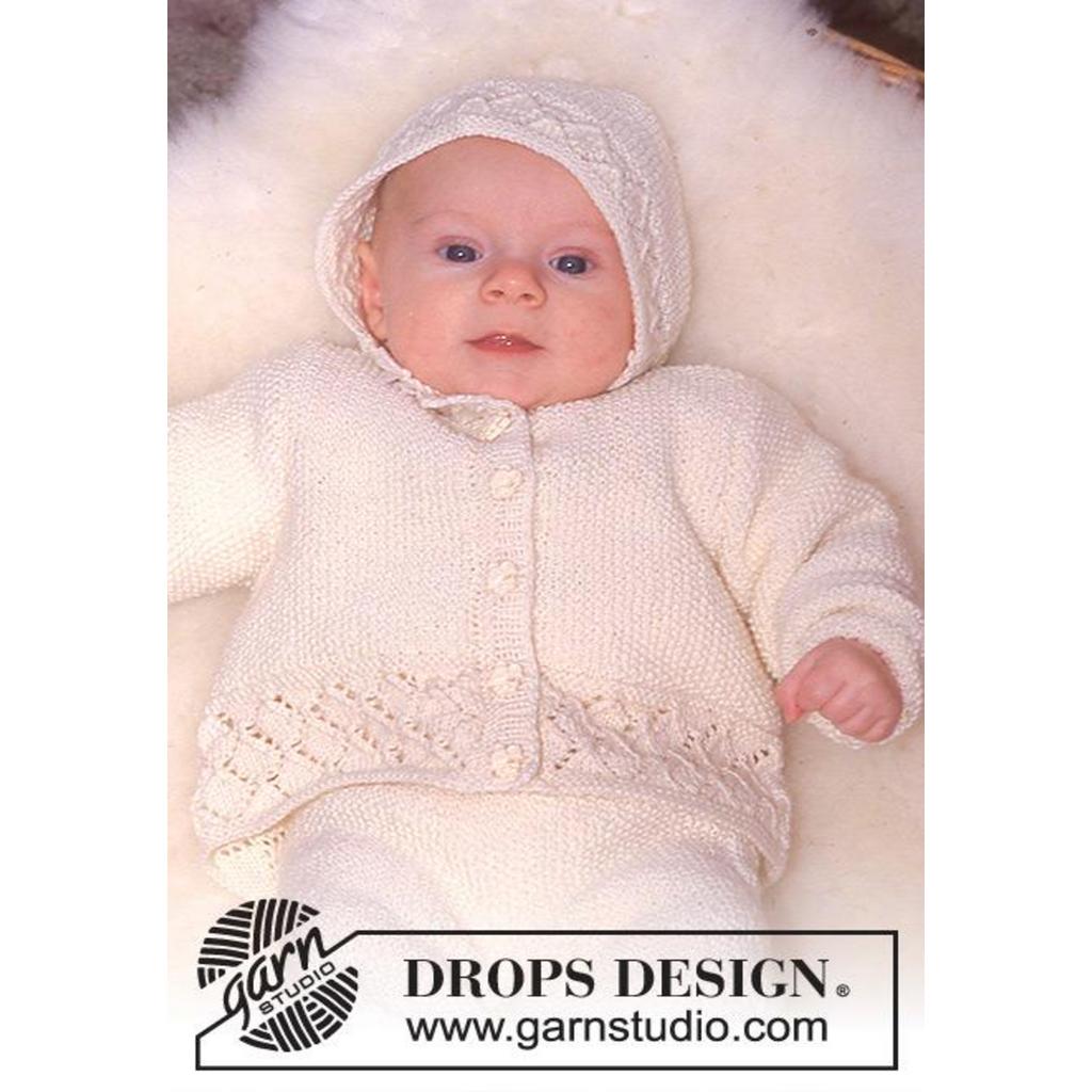 Lykkeliten Baby-Garnitur Strickanleitung - Drops Design (PDF) bei bei Lieblingsgarn