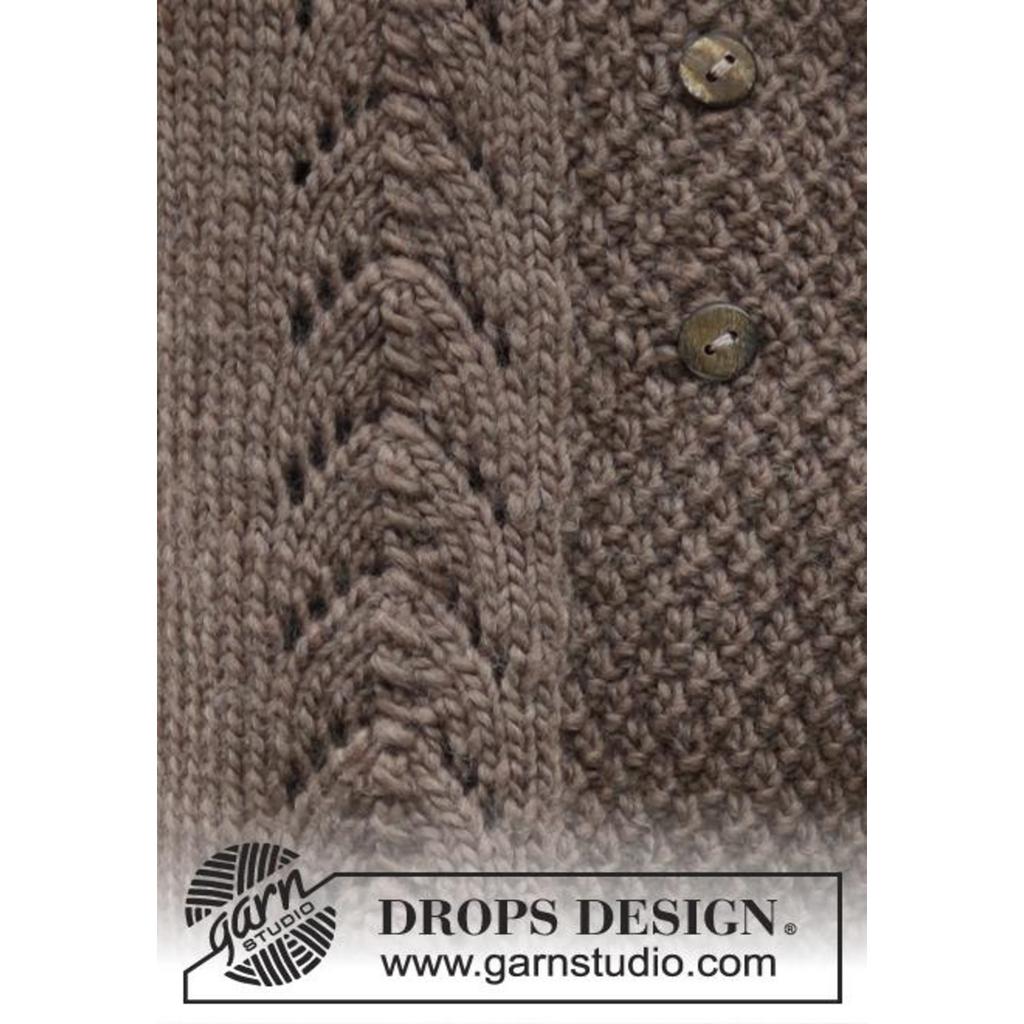 Into The Woods Jacke mit Kapuze Strickanleitung - Drops Design (PDF) bei bei Lieblingsgarn