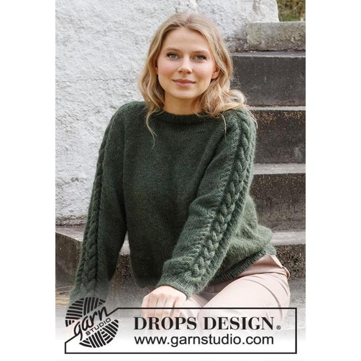 Deep Woods Sweater Strickanleitung - Drops Design (PDF)