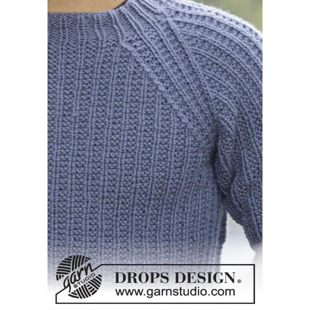 Twin River Herrenpullover mit Raglanärmeln Strickanleitung - Drops Design (PDF) bei bei Lieblingsgarn