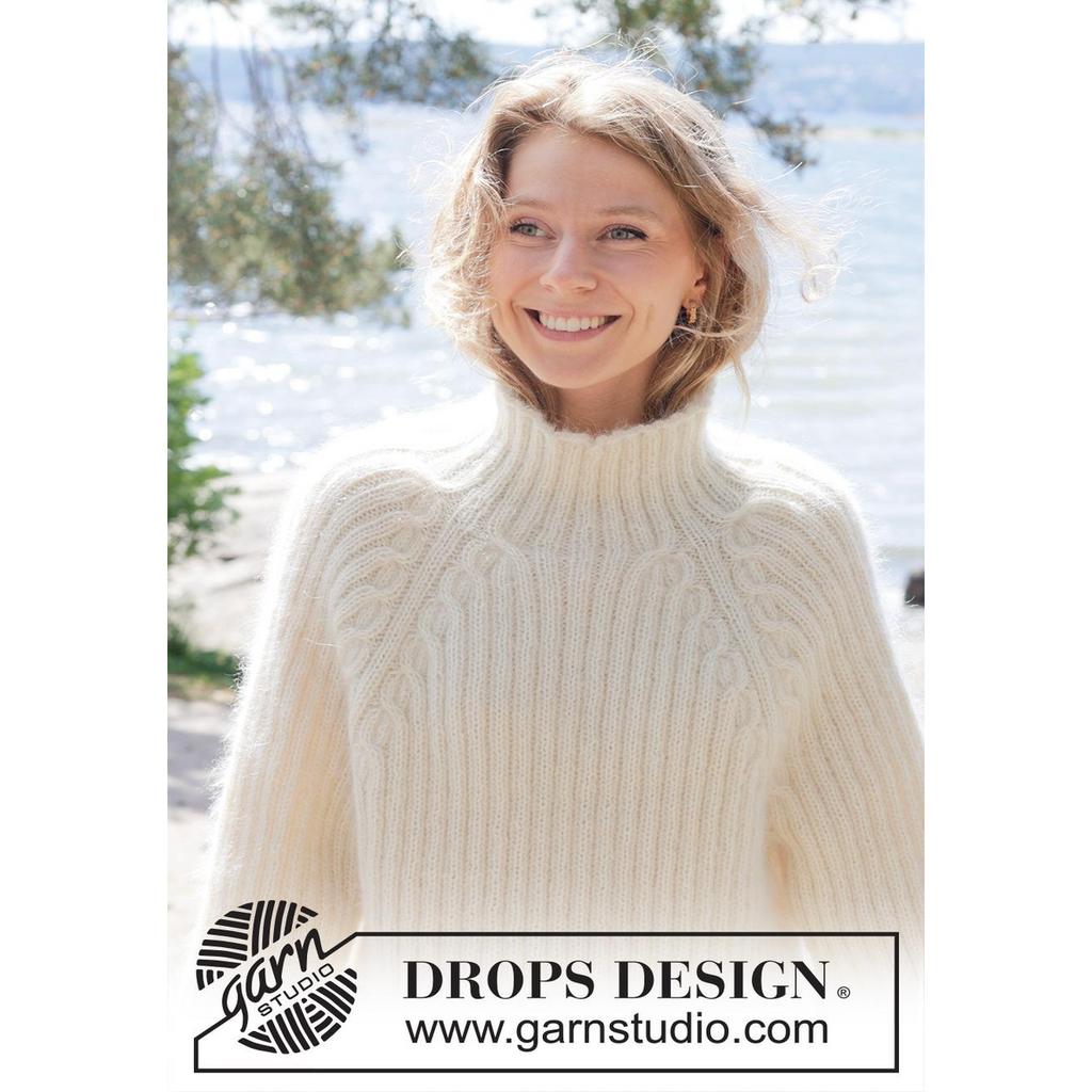 White Heron Pullover Strickanleitung - Drops Design (PDF) bei bei Lieblingsgarn