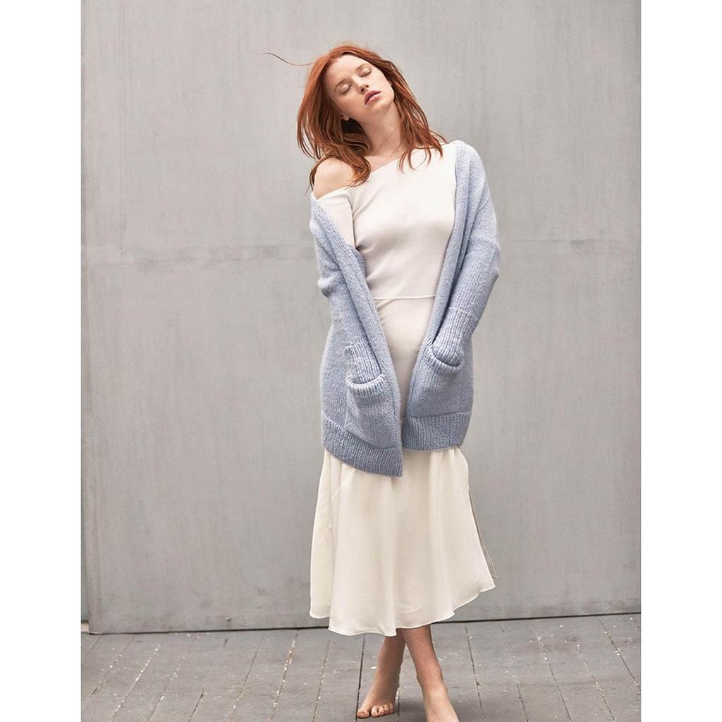 Lange Jacke mit Taschen Strickanleitung - Sandnes Garn / Liv Stangeland (PDF)