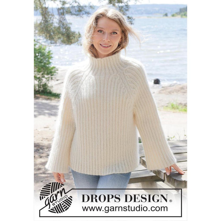 White Heron Pullover Strickanleitung - Drops Design (PDF) bei bei Lieblingsgarn