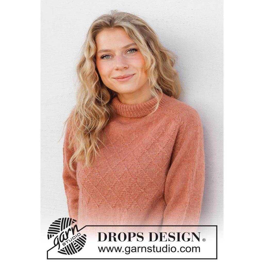 Pullover mit Zopfmuster und Sattelschulter Strickanleitung - Drops Design (PDF) bei bei Lieblingsgarn