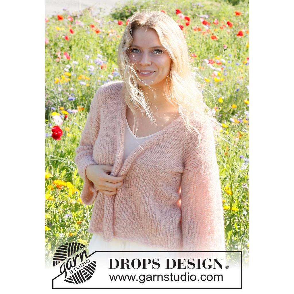 Cherished Moments Strickjacke mit V-Ausschnitt Strickanleitung - Drops Design (PDF) bei bei bei Lieblingsgarn