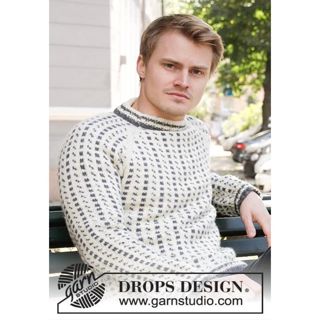 Herren Pullover mit Norwegermuster Strickanleitung - Drops Design (PDF)