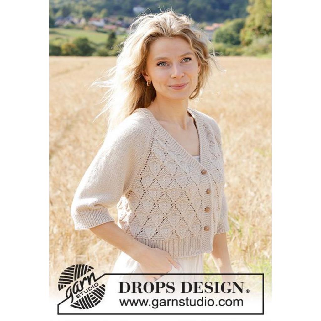 Sand Diamond Cardigan Strickanleitung - Drops Design (PDF) bei bei Lieblingsgarn