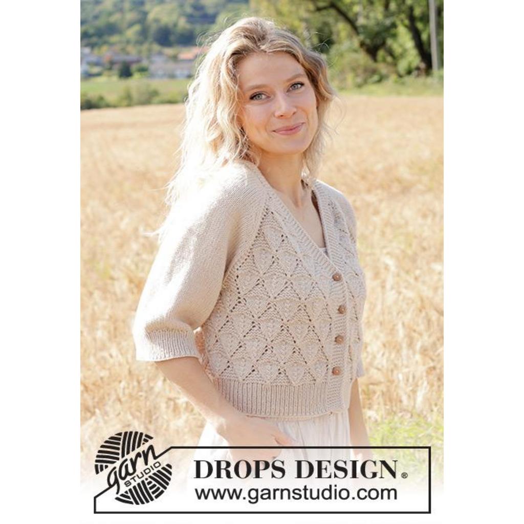 Sand Diamond Cardigan Strickanleitung - Drops Design (PDF) bei bei Lieblingsgarn