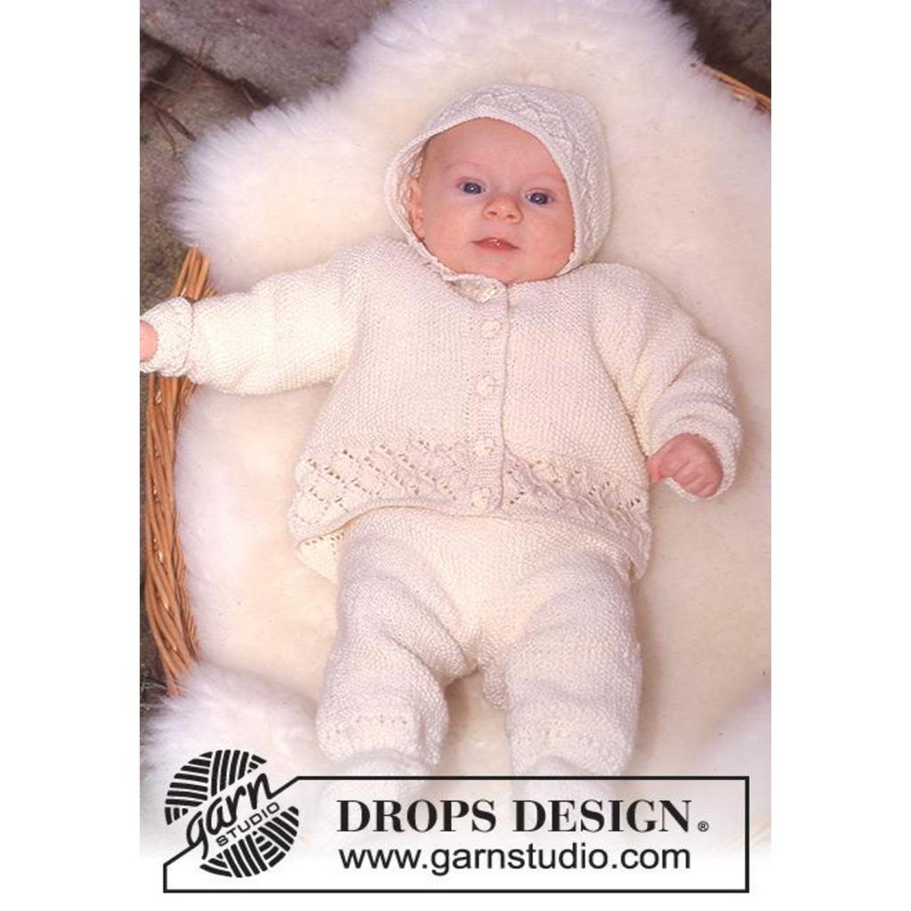 Lykkeliten Baby-Garnitur Strickanleitung - Drops Design (PDF) bei bei Lieblingsgarn