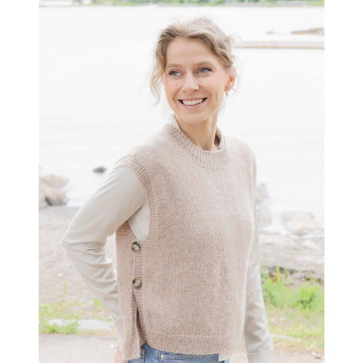 Drops Design Pattern Pullunder Driftwood Vest Strickset - Drops (PDF) Lieblingsgarn