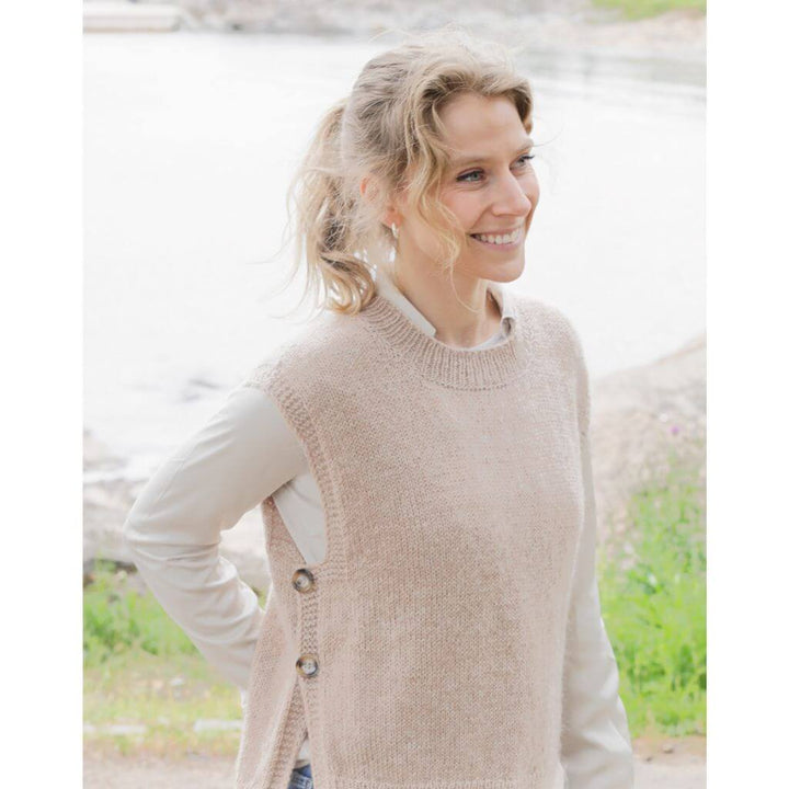 Drops Design Pattern Pullunder Driftwood Vest Strickset - Drops (PDF) Lieblingsgarn