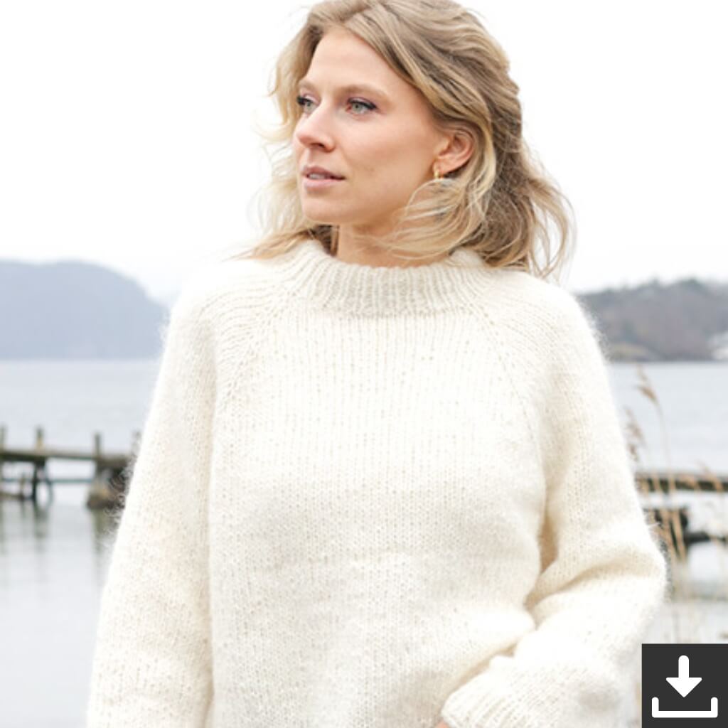 Drops Design Pattern Kuscheliger Pullover Sweet November Strickset - Drops (PDF) Lieblingsgarn