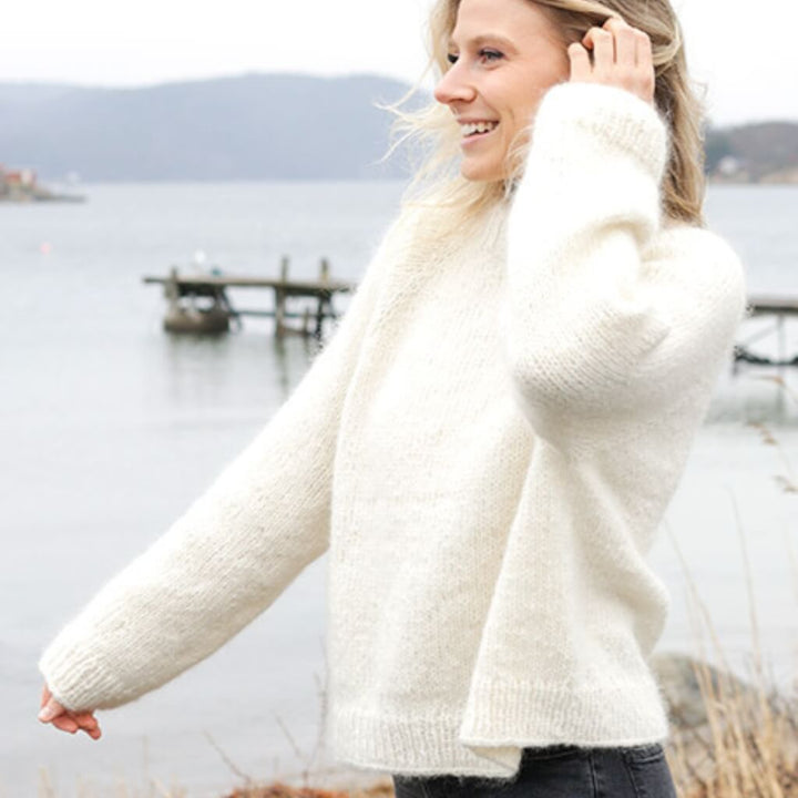 Drops Design Pattern Kuscheliger Pullover Sweet November Strickset - Drops (PDF) Lieblingsgarn