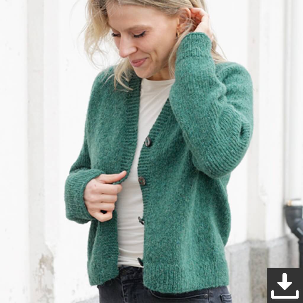 Drops Design Pattern Strickjacke No Nonsense Cardigan Strickset - Drops (PDF) Lieblingsgarn
