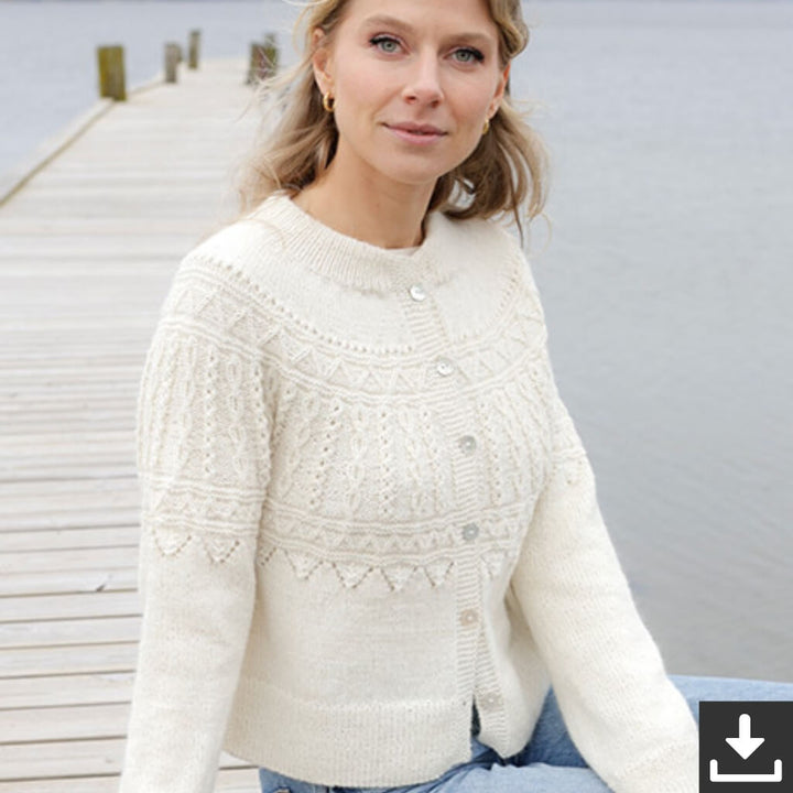 Drops Design Pattern Strickjacke Avalanche Cardigan Strickset - Drops (PDF) Lieblingsgarn