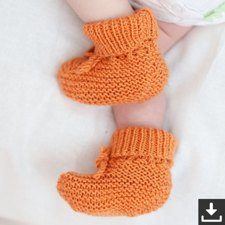 Drops Design Pattern Schuhe Orange Muffin Slippers Strickset - Drops (PDF) Lieblingsgarn