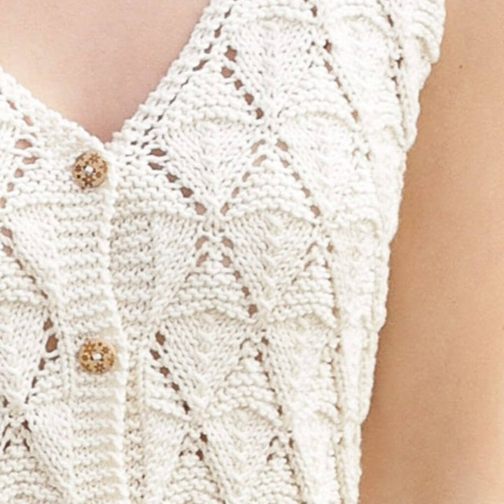 Drops Design Pattern Weste Dazzling Diamonds Vest Strickset- Drops (PDF) Lieblingsgarn