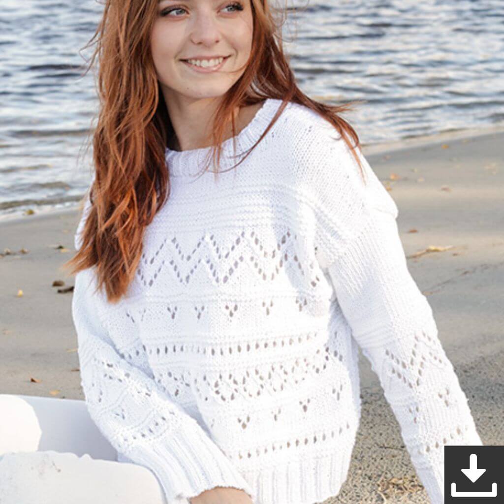 Drops Design Pattern Pullover Frosted Mountains Sweater Strickset - Drops (PDF) Lieblingsgarn