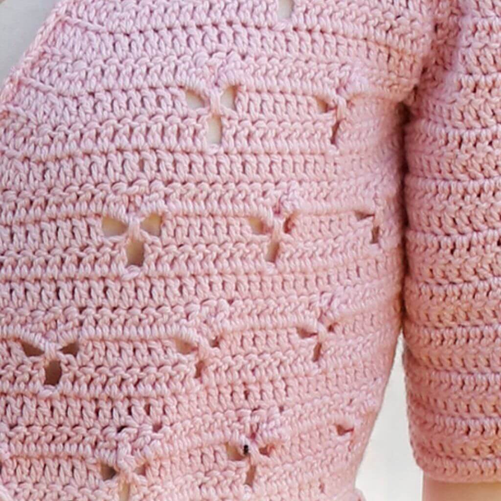 Drops Design Pattern Kurzarm Hortense Wrap Cardigan Häkelset - Drops (PDF) Lieblingsgarn