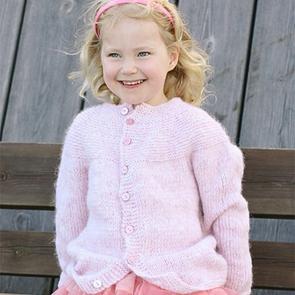 Drops Design Pattern Mädchen Strickjacke Precious Piper Strickset - Drops (PDF) Lieblingsgarn