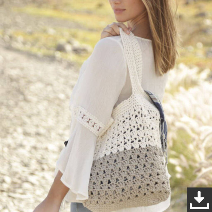 Drops Design Pattern Gehäkelte Tasche To The Beach Häkelset - Drops (PDF) Lieblingsgarn