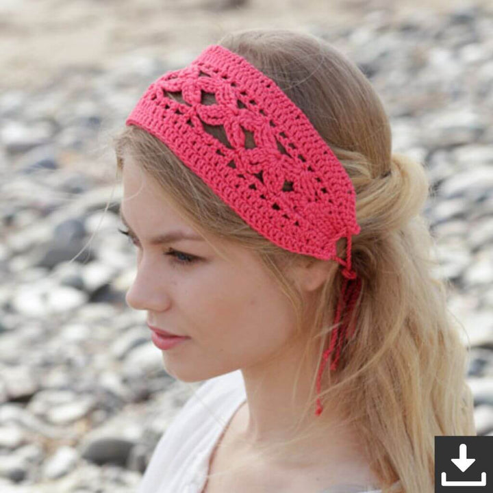 Drops Design Pattern Haarband Emmylou Häkelset - Drops (PDF) Lieblingsgarn