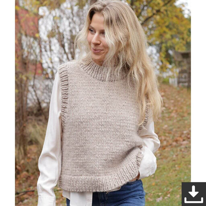 Drops Design Pattern Pullunder Isla Slipover Strickset - Drops (PDF) Lieblingsgarn