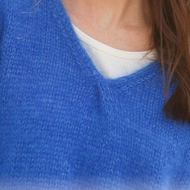 Drops Design Pattern Pullover Cornflowers Blues Strickset -  Drops (PDF) Lieblingsgarn