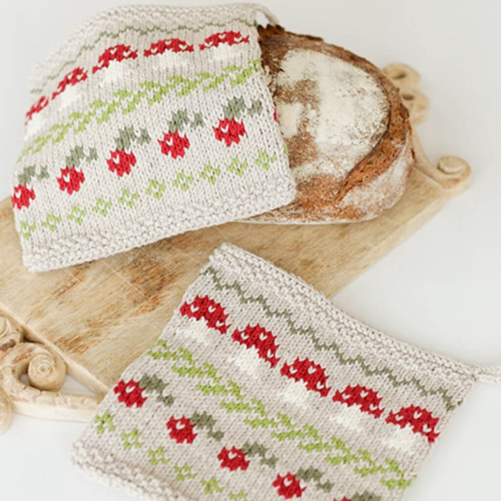 Drops Topflappen im Pilzdesign Strickset - Drops (PDF) Lieblingsgarn