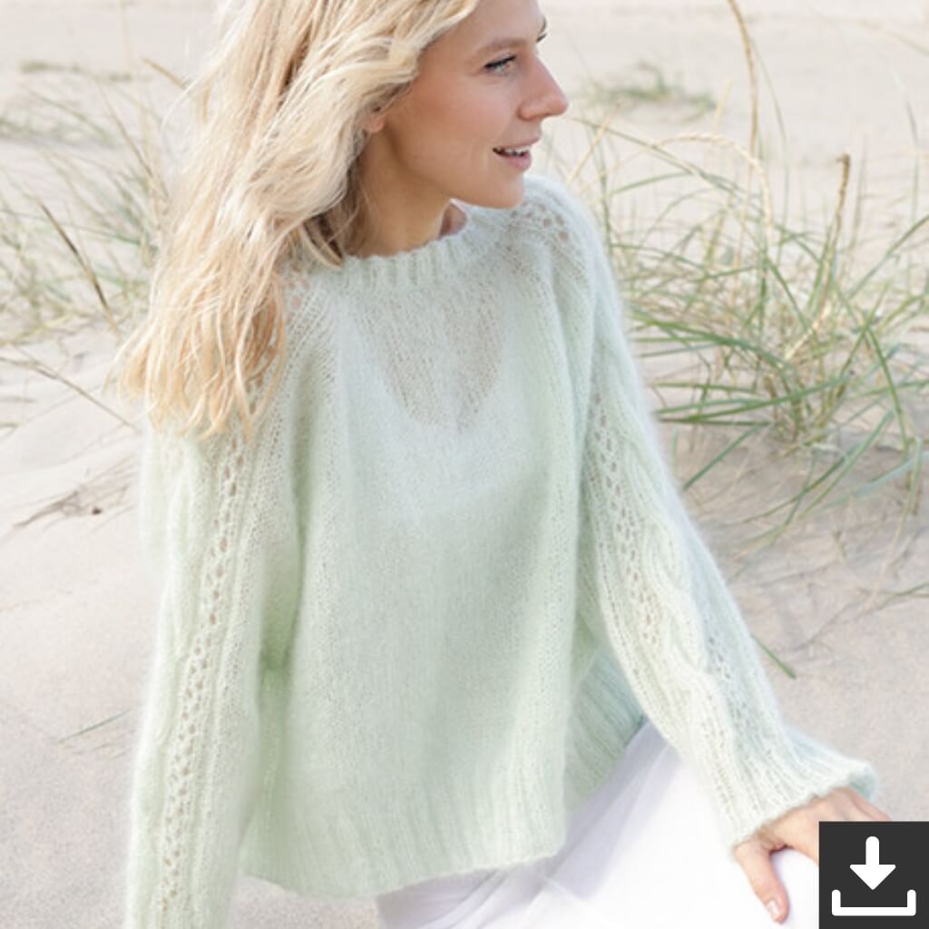 Drops Design Pattern Pullover Sweet Spring Strickset - Drops (PDF) Lieblingsgarn