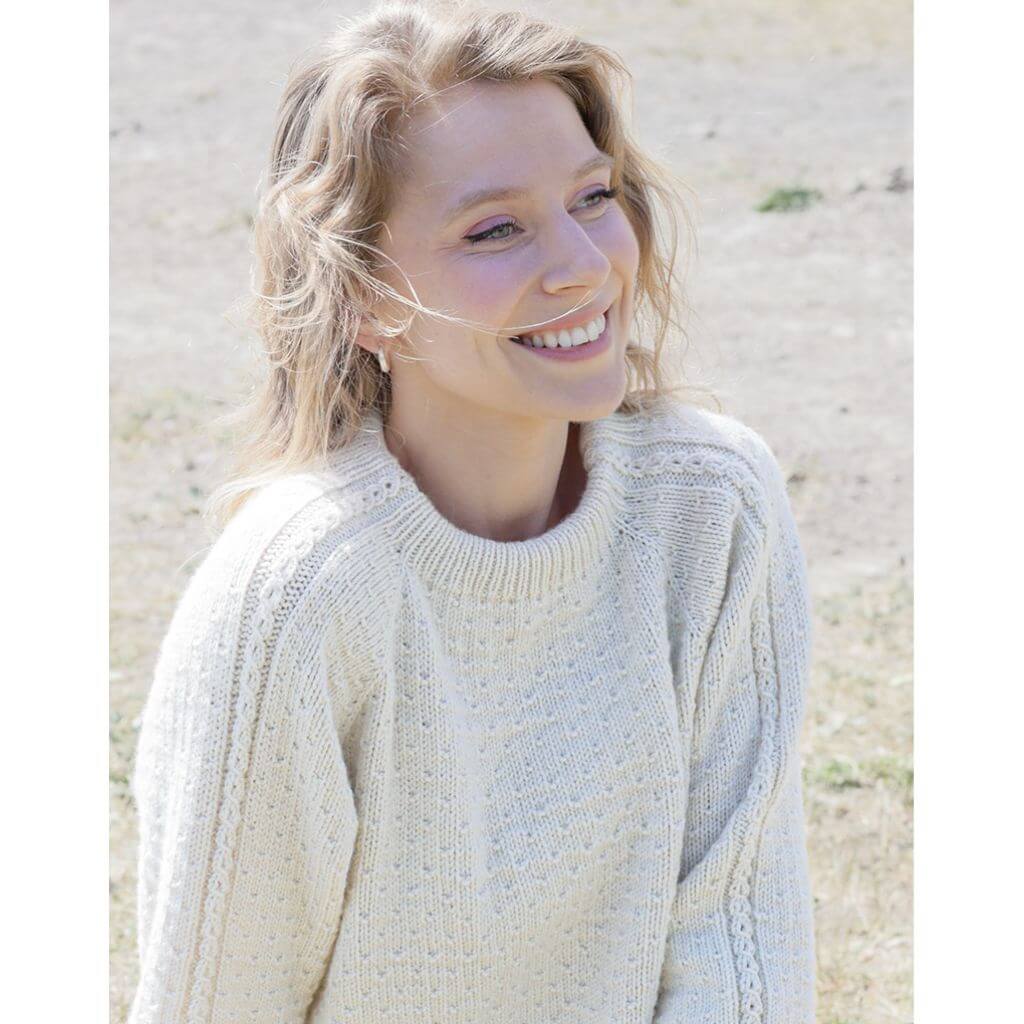 Drops Design Pattern Damen Pullover Winter Rain Strickset - Drops (PDF) Lieblingsgarn