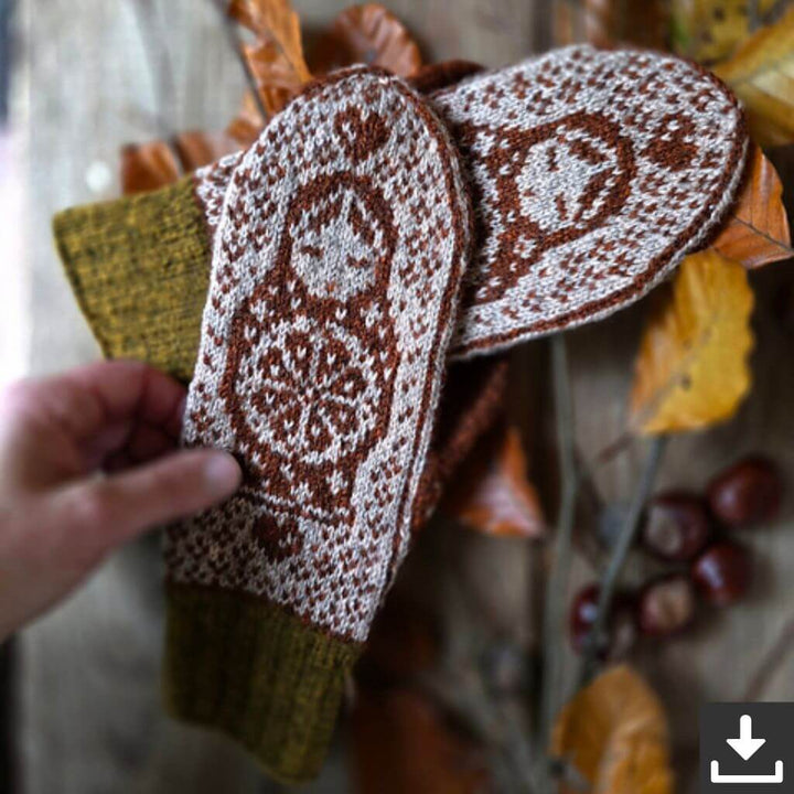 Ducathi Pattern Babushka Fäustlinge Strickanleitung - Ducathi (PDF) Lieblingsgarn