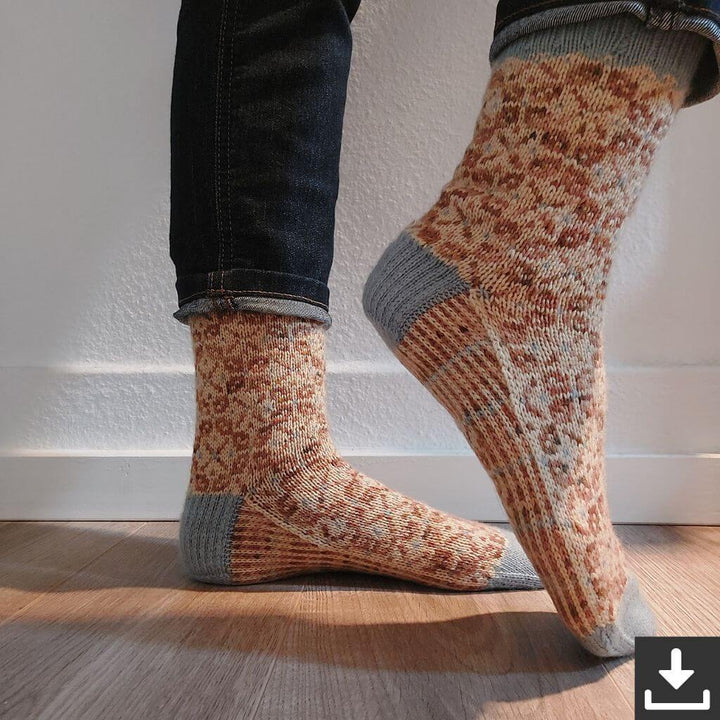 Zeitlose 3 Socken Strickanleitung - Ducathi (PDF)