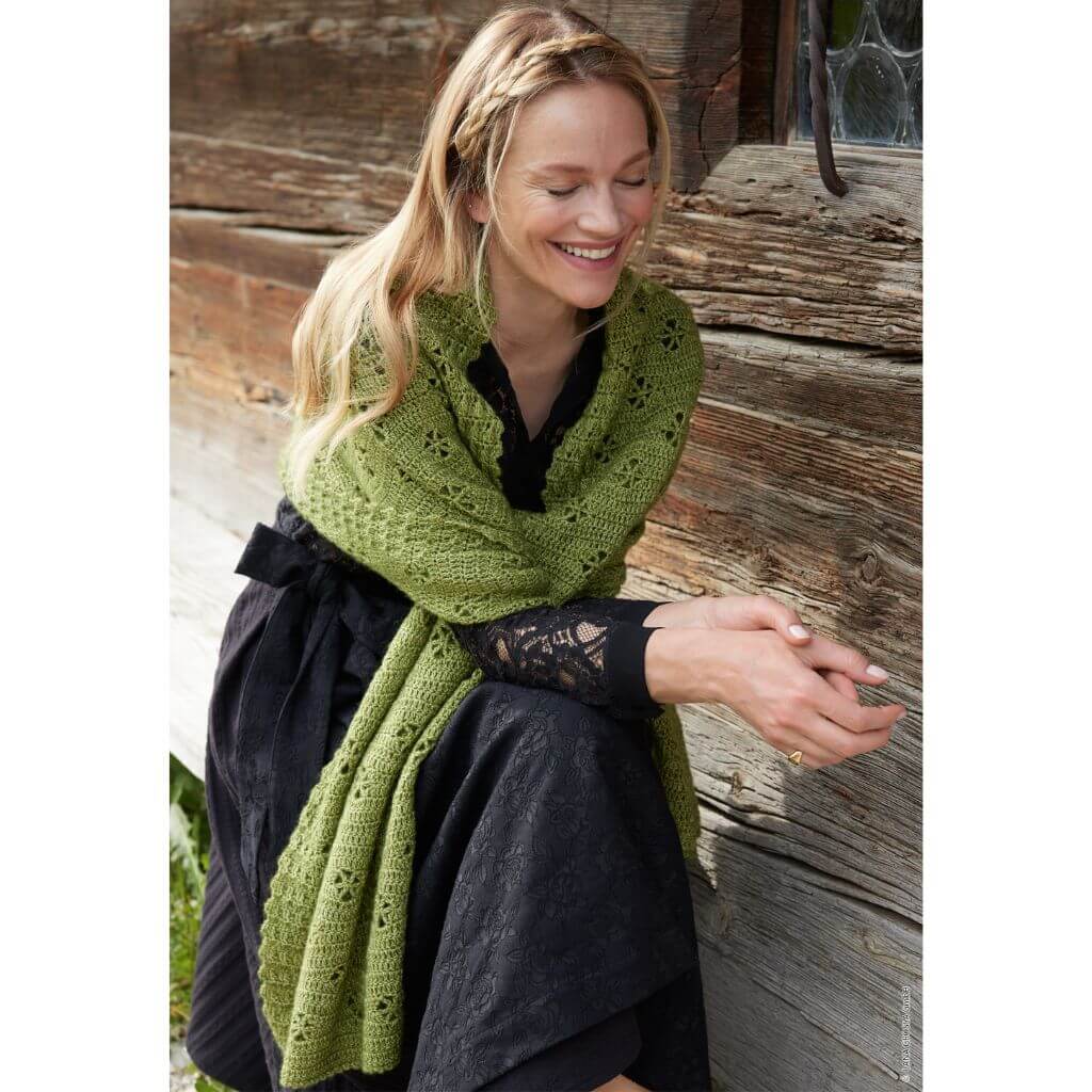 Lana Grossa Pattern Lochmuster Schal Häkelset - Lana Grossa (PDF) Lieblingsgarn