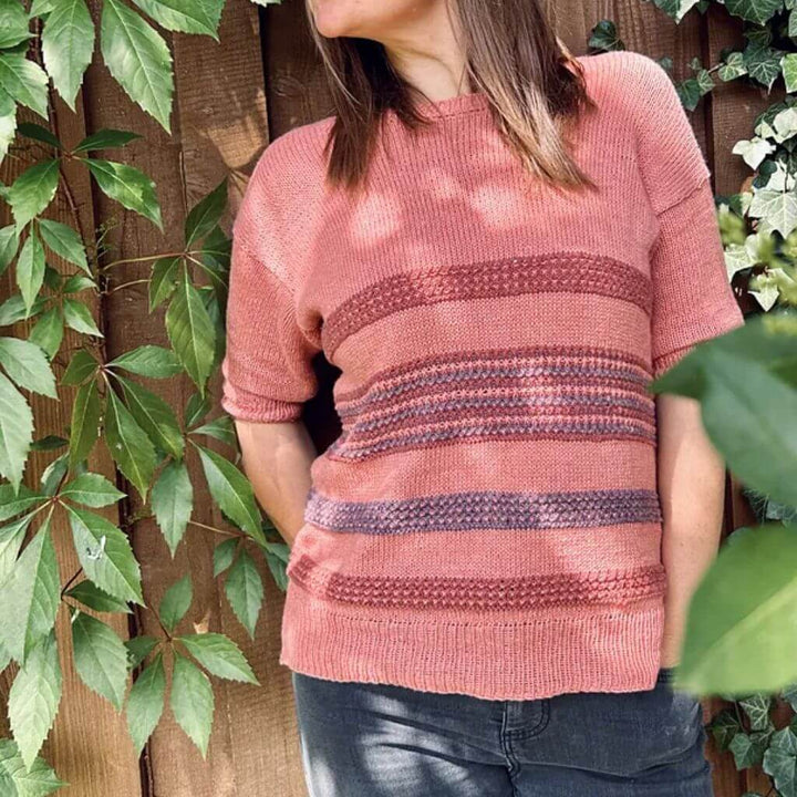 Inga Mallwitz Damenshirt Ethno Tee Strickanleitung - Appelbanne Design (PDF) Lieblingsgarn