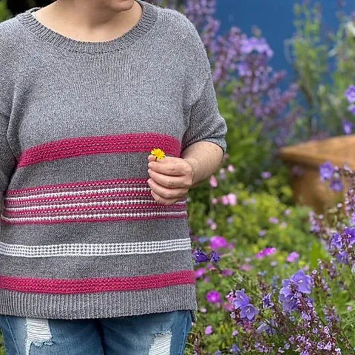 Inga Mallwitz Damenshirt Ethno Tee Strickanleitung - Appelbanne Design (PDF) Lieblingsgarn