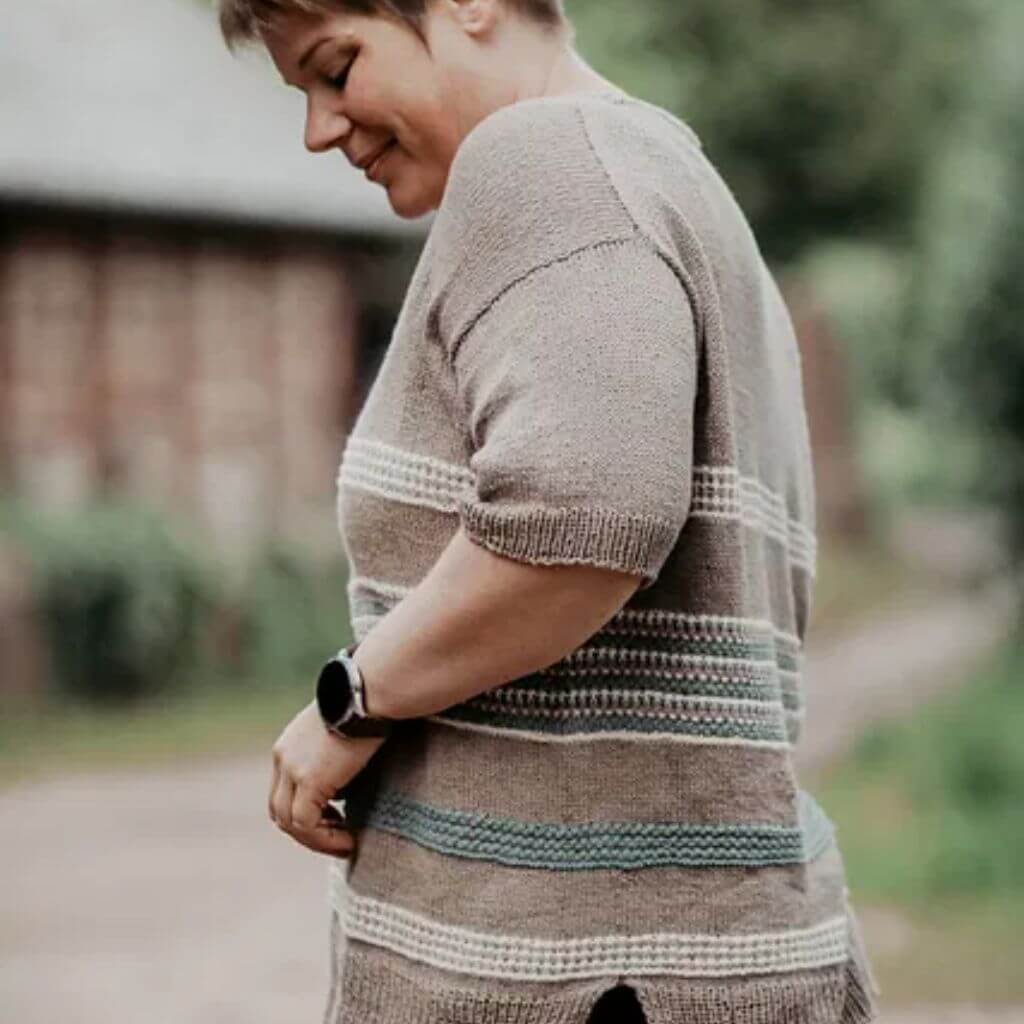 Inga Mallwitz Damenshirt Ethno Tee Strickanleitung - Appelbanne Design (PDF) Lieblingsgarn