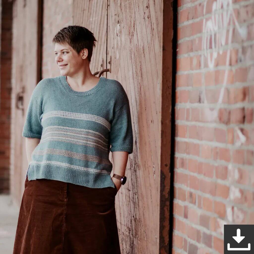 Inga Mallwitz Damenshirt Ethno Tee Strickanleitung - Appelbanne Design (PDF) Lieblingsgarn