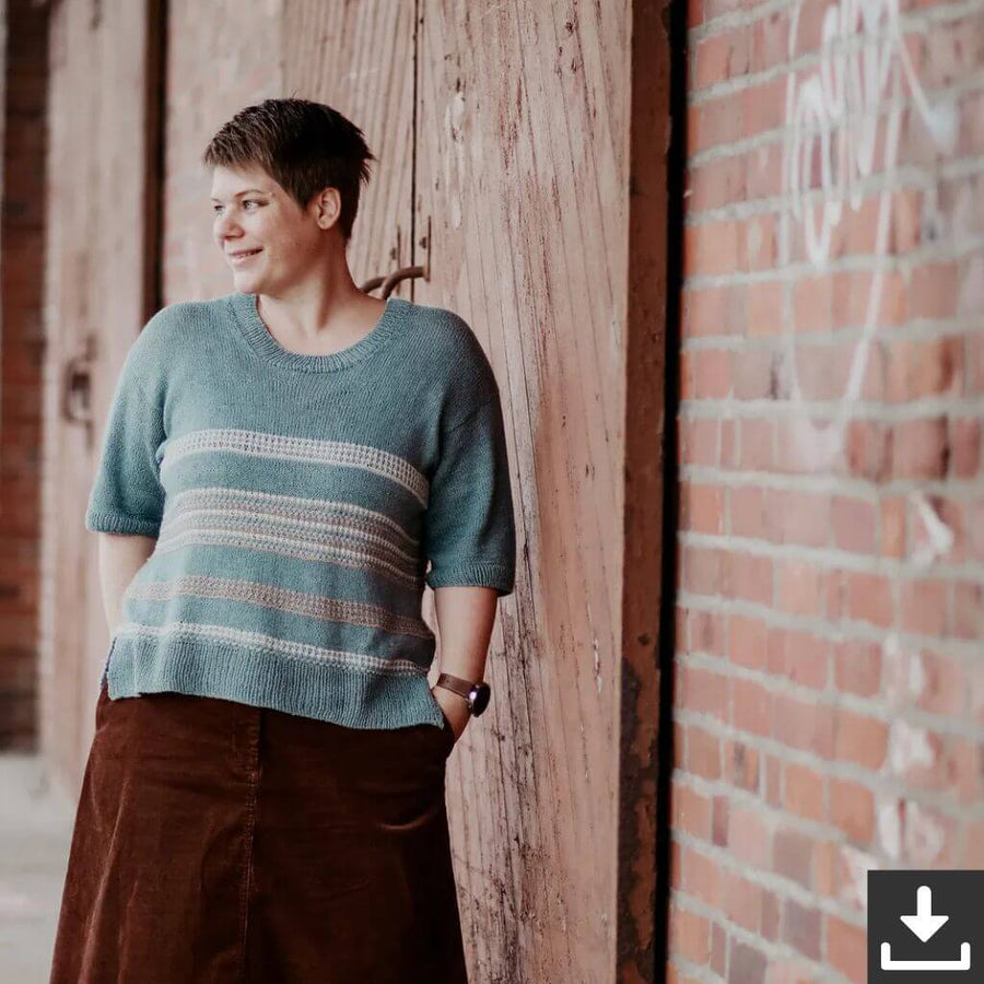 Inga Mallwitz Damenshirt Ethno Tee Strickanleitung - Appelbanne Design (PDF) Lieblingsgarn